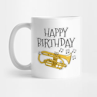 Cornet Happy Birthday Cornetist Brass Musician Mug